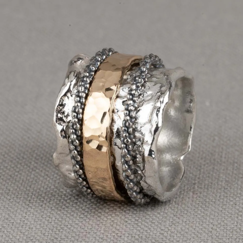 Jéh Jewels Touch Of Gold | Spinning-Ring Silber mit Goldfilled grandios