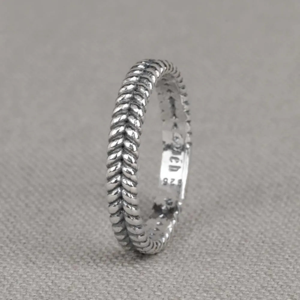 Jéh Jewels Mix & Match & 9 Carat-Ring Silber Oxy Geflecht