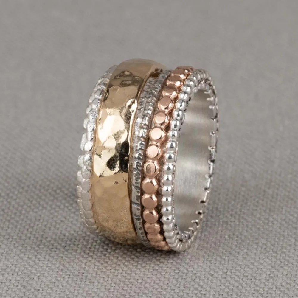 Jéh Jewels Touch Of Gold | Spinning-Ring vrolijk Goldfilled met rosé