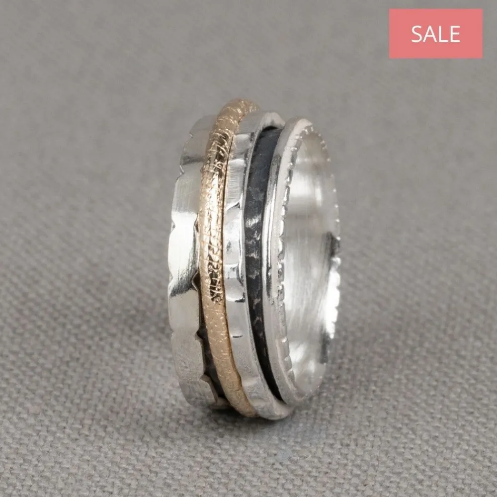Jéh Jewels Touch Of Gold | Spinning-Ring zilver + Goldfilled Energiek
