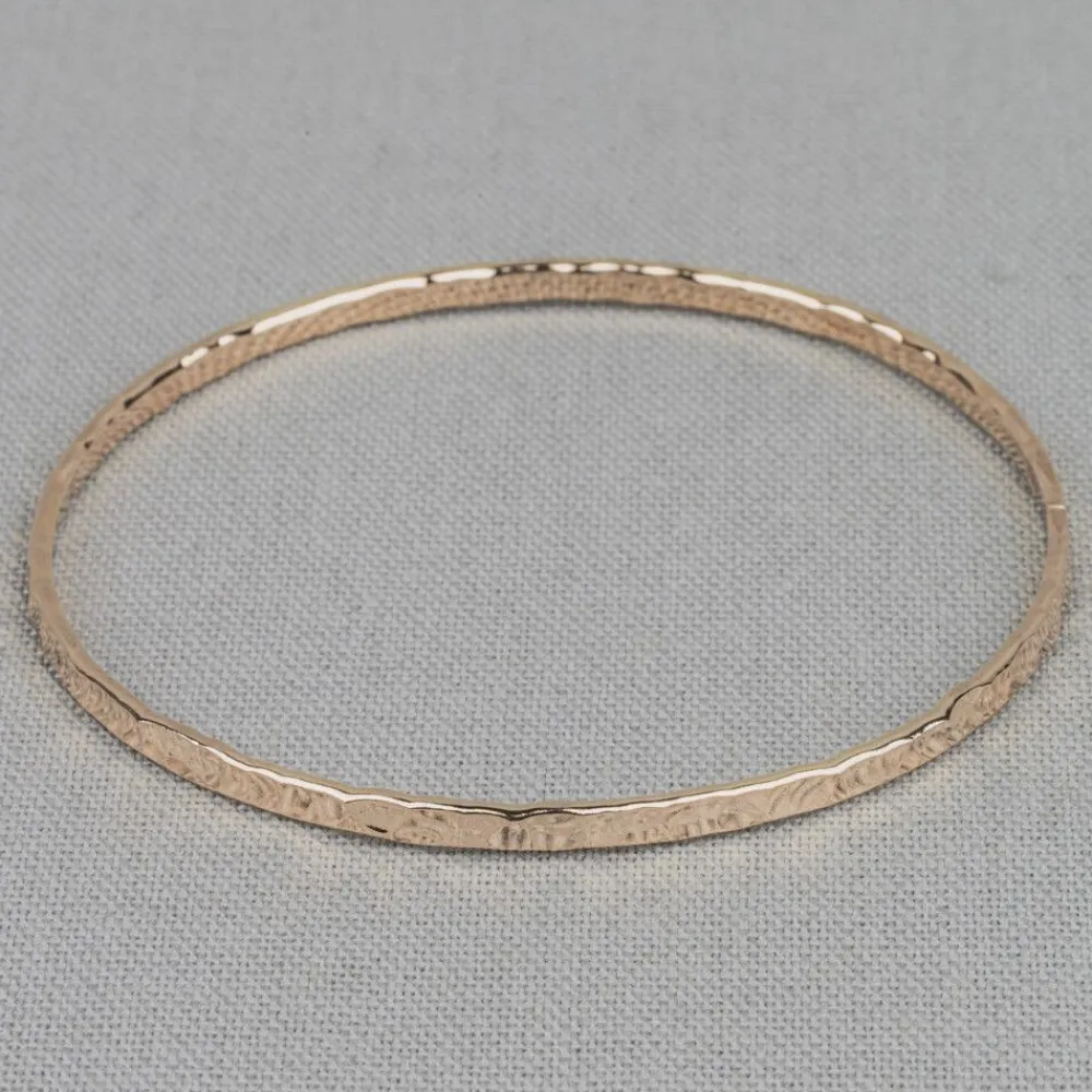 Jéh Jewels Touch Of Gold | Klingel Armbänder-Ring-Armband Goldfill Hammerschlag dünn