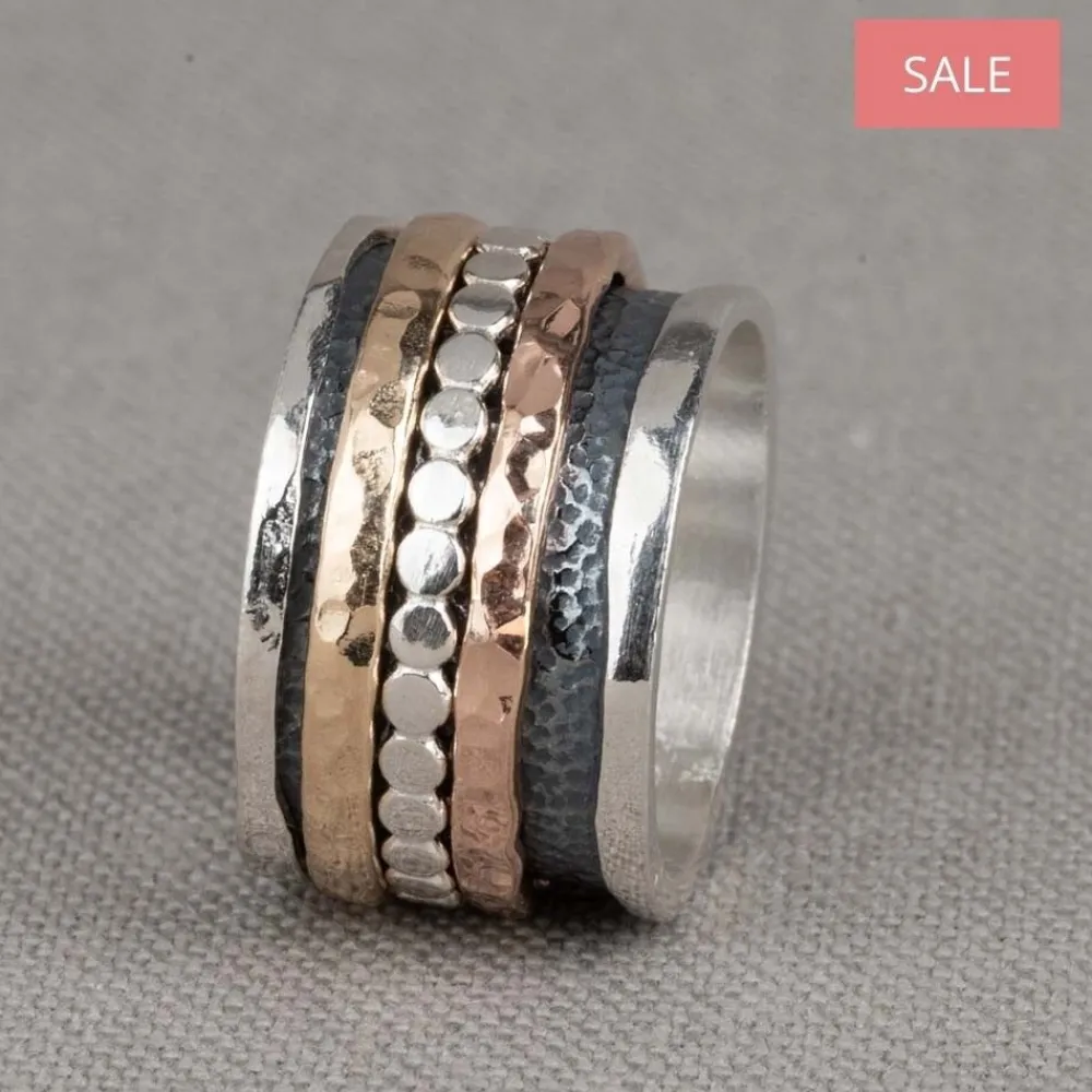 Jéh Jewels Spinning | Touch Of Gold-Ringe Goldfilled + Rose verspielt