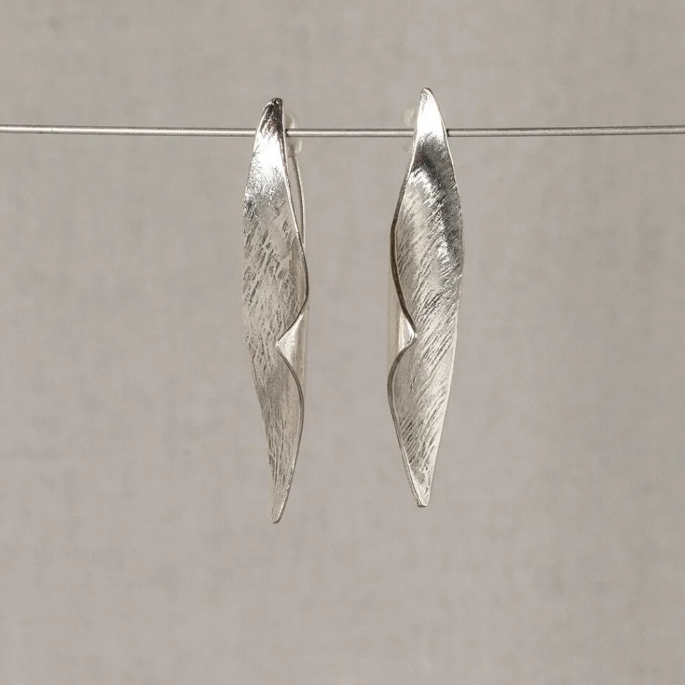 Jéh Jewels Ohrhänger | Silver-Silberne Wellenohrringe